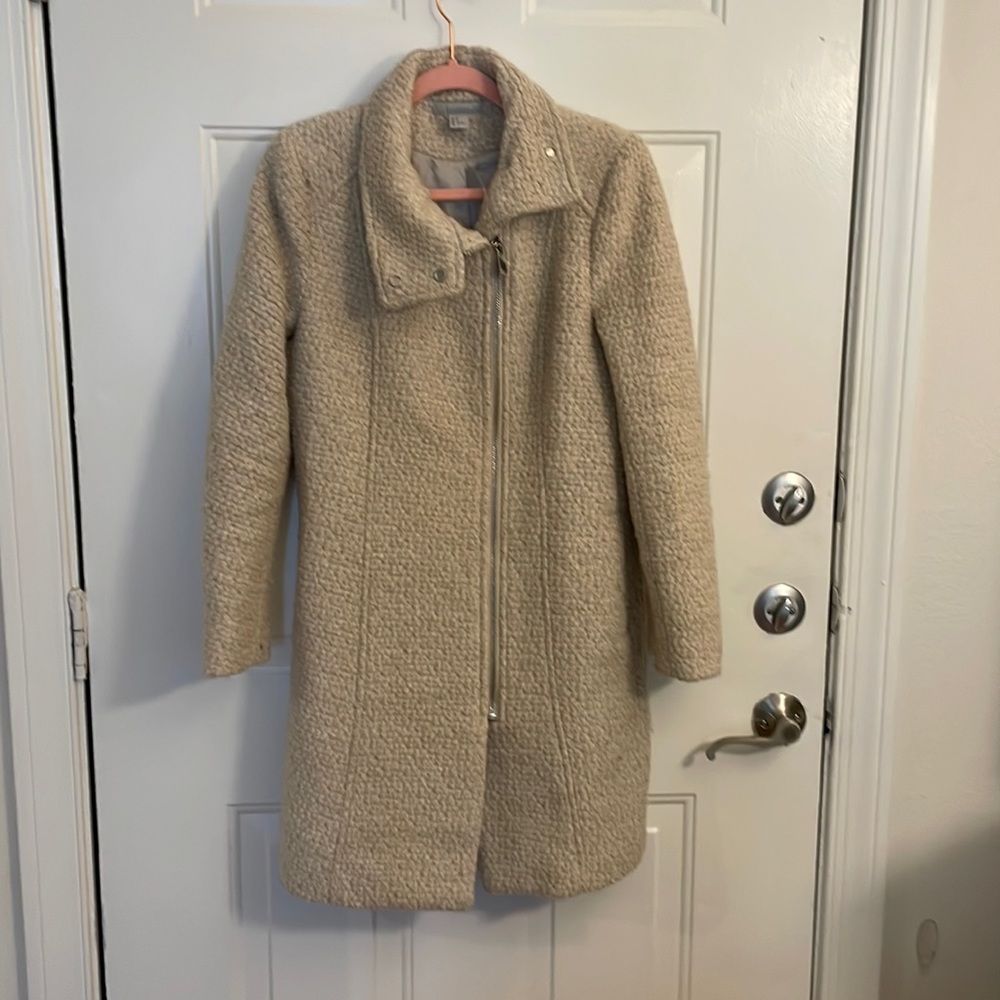 Beige H&M Zip Up Coat